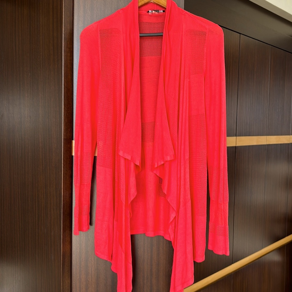 Inc international concepts coral  knitted cardigan , size medium
